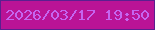 文字の大きさ：2、枠の色：5b1f8f、背景の色：ba1396、文字の色：c565f0 無料ブログパーツのブログ時計