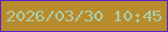 文字の大きさ：3、枠の色：5b20ce、背景の色：b88b2c、文字の色：aaceae 無料ブログパーツのブログ時計