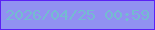 文字の大きさ：3、枠の色：5b21f4、背景の色：9191f1、文字の色：74bbd0 無料ブログパーツのブログ時計
