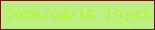 文字の大きさ：3、枠の色：5b2203、背景の色：beef83、文字の色：acf938 無料ブログパーツのブログ時計