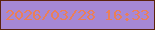 文字の大きさ：2、枠の色：5b230c、背景の色：a688d4、文字の色：ea7f58 無料ブログパーツのブログ時計