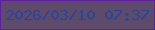 文字の大きさ：3、枠の色：5b2396、背景の色：5d4b69、文字の色：2a439e 無料ブログパーツのブログ時計