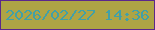 文字の大きさ：1、枠の色：5b278c、背景の色：aea445、文字の色：41a0a7 無料ブログパーツのブログ時計