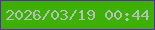 文字の大きさ：4、枠の色：5b27b6、背景の色：3eb003、文字の色：b3c0be 無料ブログパーツのブログ時計