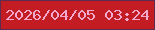 文字の大きさ：2、枠の色：5b2b52、背景の色：c31c22、文字の色：f2a9cc 無料ブログパーツのブログ時計