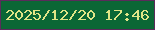 文字の大きさ：1、枠の色：5b2b5b、背景の色：0b6735、文字の色：e2e587 無料ブログパーツのブログ時計