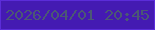 文字の大きさ：2、枠の色：5b2cd9、背景の色：441ab2、文字の色：4b5775 無料ブログパーツのブログ時計