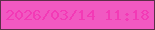 文字の大きさ：5、枠の色：5b2f48、背景の色：f159c2、文字の色：f33ab6 無料ブログパーツのブログ時計