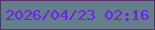 文字の大きさ：4、枠の色：5b3070、背景の色：637f8b、文字の色：731cf0 無料ブログパーツのブログ時計