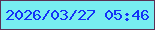 文字の大きさ：5、枠の色：5b3153、背景の色：77edf0、文字の色：1333f7 無料ブログパーツのブログ時計