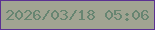 文字の大きさ：2、枠の色：5b3192、背景の色：a1a492、文字の色：678571 無料ブログパーツのブログ時計