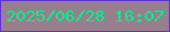 文字の大きさ：1、枠の色：5b32cb、背景の色：977f8d、文字の色：00f38d 無料ブログパーツのブログ時計