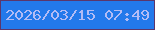 文字の大きさ：2、枠の色：5b366b、背景の色：2379eb、文字の色：b3bcf5 無料ブログパーツのブログ時計
