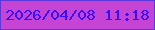 文字の大きさ：4、枠の色：5b38da、背景の色：c644d3、文字の色：3910f9 無料ブログパーツのブログ時計