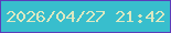 文字の大きさ：3、枠の色：5b3dba、背景の色：38becd、文字の色：dbe8c1 無料ブログパーツのブログ時計