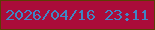 文字の大きさ：5、枠の色：5b3e04、背景の色：aa0c3a、文字の色：3e87c6 無料ブログパーツのブログ時計