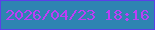 文字の大きさ：1、枠の色：5b40e8、背景の色：2e84b2、文字の色：bd3ef6 無料ブログパーツのブログ時計