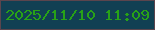 文字の大きさ：5、枠の色：5b454d、背景の色：114053、文字の色：28a217 無料ブログパーツのブログ時計