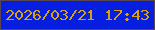 文字の大きさ：5、枠の色：5b4550、背景の色：051ee0、文字の色：d9a10d 無料ブログパーツのブログ時計