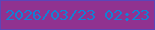 文字の大きさ：5、枠の色：5b46b9、背景の色：903290、文字の色：1281d4 無料ブログパーツのブログ時計