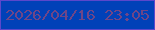 文字の大きさ：2、枠の色：5b47cb、背景の色：0141b8、文字の色：6e4688 無料ブログパーツのブログ時計