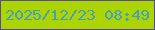 文字の大きさ：2、枠の色：5b4b96、背景の色：acd400、文字の色：489fb9 無料ブログパーツのブログ時計