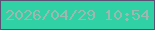 文字の大きさ：4、枠の色：5b4f73、背景の色：30d1a5、文字の色：9cb9b1 無料ブログパーツのブログ時計