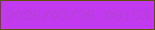 文字の大きさ：1、枠の色：5b5500、背景の色：c239ef、文字の色：b241d3 無料ブログパーツのブログ時計