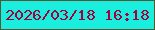 文字の大きさ：3、枠の色：5b552f、背景の色：1aeedf、文字の色：a3013e 無料ブログパーツのブログ時計