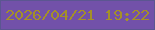 文字の大きさ：2、枠の色：5b5691、背景の色：7251a9、文字の色：a49028 無料ブログパーツのブログ時計