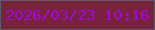 文字の大きさ：1、枠の色：5b5a6b、背景の色：772339、文字の色：a701e5 無料ブログパーツのブログ時計