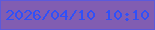 文字の大きさ：4、枠の色：5b5adc、背景の色：815db2、文字の色：3050f8 無料ブログパーツのブログ時計