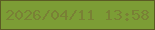 文字の大きさ：2、枠の色：5b5b24、背景の色：7c9d35、文字の色：798135 無料ブログパーツのブログ時計