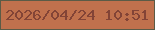 文字の大きさ：3、枠の色：5b5b46、背景の色：c0714d、文字の色：834436 無料ブログパーツのブログ時計