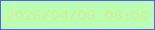 文字の大きさ：4、枠の色：5b5cfe、背景の色：b9feb1、文字の色：d2ee99 無料ブログパーツのブログ時計