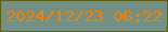 文字の大きさ：2、枠の色：5b5d12、背景の色：729084、文字の色：f78202 無料ブログパーツのブログ時計