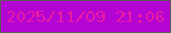文字の大きさ：3、枠の色：5b5d5b、背景の色：b404d4、文字の色：ea1ca1 無料ブログパーツのブログ時計