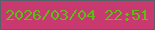 文字の大きさ：4、枠の色：5b5f68、背景の色：c8396f、文字の色：5fbb18 無料ブログパーツのブログ時計