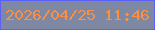 文字の大きさ：5、枠の色：5b61f7、背景の色：7f88a2、文字の色：f99046 無料ブログパーツのブログ時計