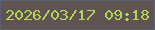 文字の大きさ：4、枠の色：5b6372、背景の色：605452、文字の色：b3d657 無料ブログパーツのブログ時計