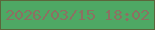 文字の大きさ：4、枠の色：5b663b、背景の色：4ea864、文字の色：8c7062 無料ブログパーツのブログ時計