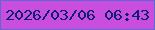 文字の大きさ：1、枠の色：5b69d1、背景の色：c94edf、文字の色：0e1f70 無料ブログパーツのブログ時計