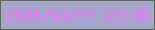 文字の大きさ：2、枠の色：5b6b52、背景の色：a7a5cd、文字の色：fc6cfb 無料ブログパーツのブログ時計