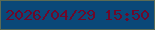 文字の大きさ：4、枠の色：5b6b54、背景の色：0a4878、文字の色：6e0829 無料ブログパーツのブログ時計
