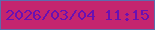 文字の大きさ：1、枠の色：5b6cad、背景の色：c4256f、文字の色：6910b2 無料ブログパーツのブログ時計