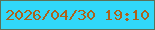 文字の大きさ：2、枠の色：5b7158、背景の色：31d8f9、文字の色：ab621c 無料ブログパーツのブログ時計