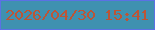 文字の大きさ：4、枠の色：5b71e4、背景の色：3f91b0、文字の色：bc5536 無料ブログパーツのブログ時計