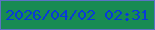 文字の大きさ：3、枠の色：5b72c5、背景の色：188b53、文字の色：083ad9 無料ブログパーツのブログ時計