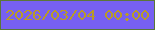 文字の大きさ：3、枠の色：5b7638、背景の色：7760f2、文字の色：b99b26 無料ブログパーツのブログ時計