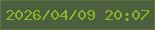 文字の大きさ：1、枠の色：5b7641、背景の色：4c5e3d、文字の色：8ab528 無料ブログパーツのブログ時計